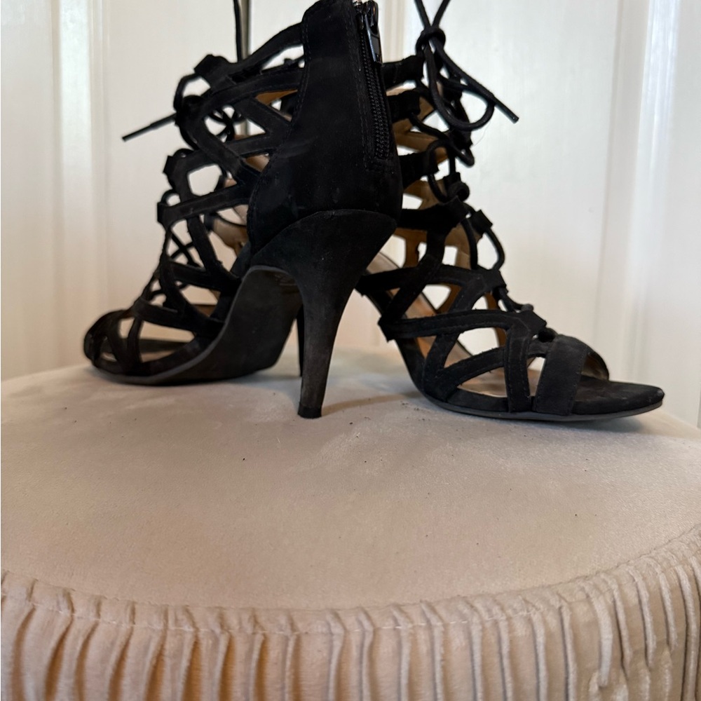 Elegant Black Strappy Heels